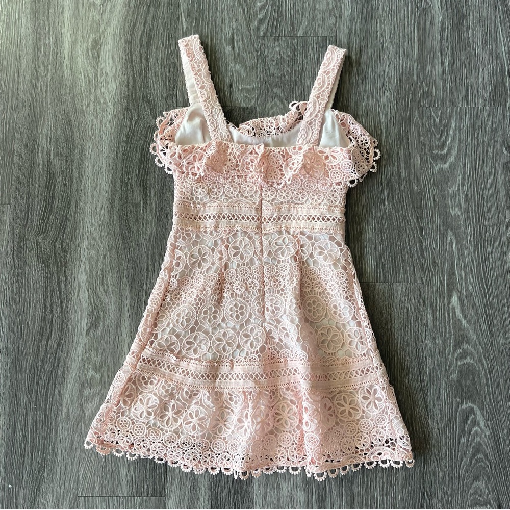 Lovers + Friends Happy Hour Lace Dress Blush Pink Revolve Size XS - Picture 6 of 10